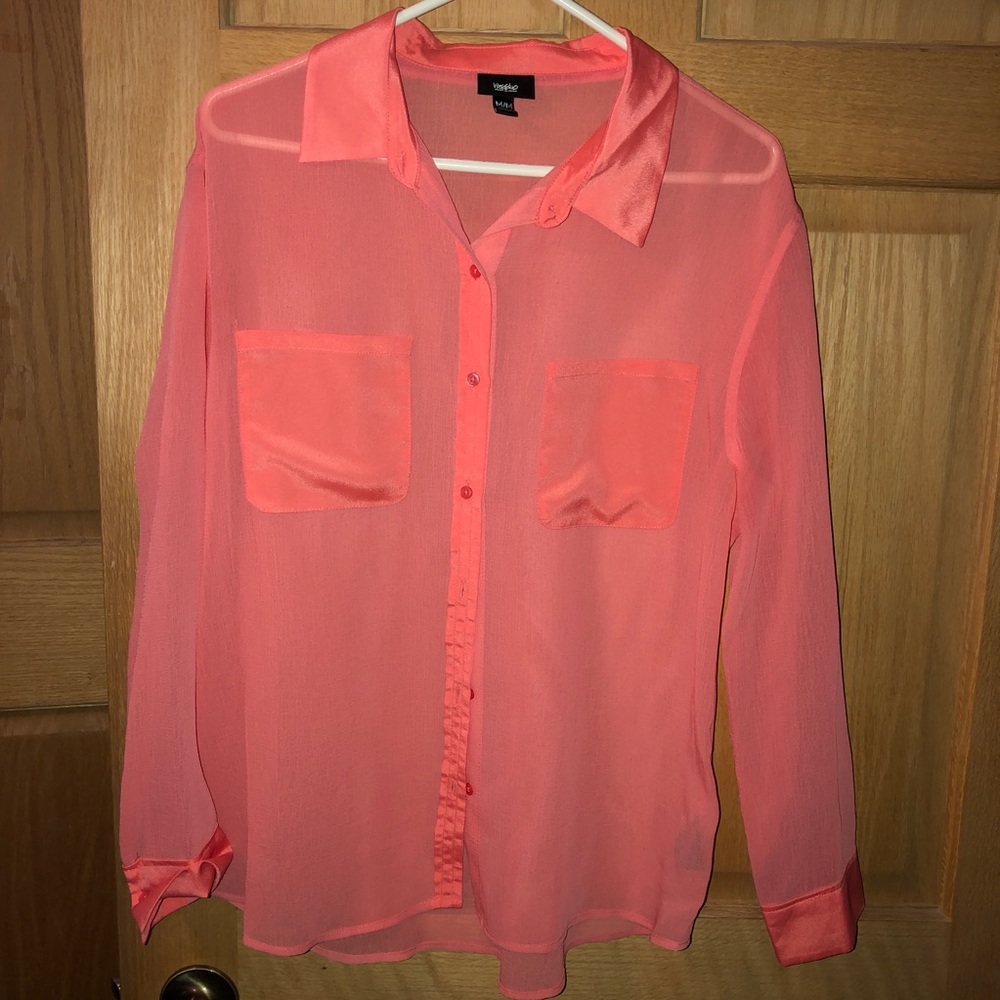 Women’s Coral Sheer Blouse